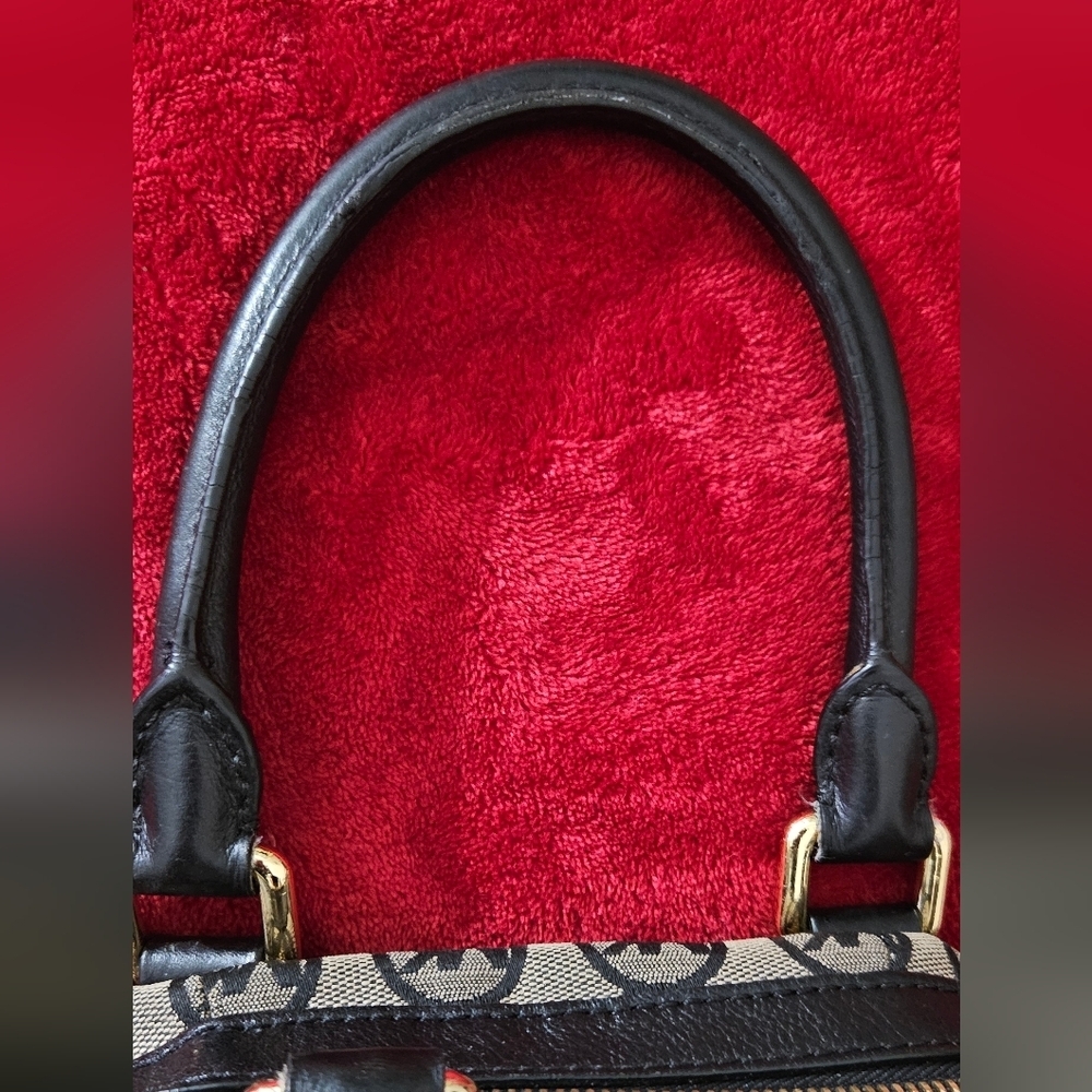 Michael Kors Bedford Satchel Black & Gray Jacquard Signature Satchel - Picture 14 of 16